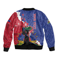 Personalised Haiti Le Marron Inconnu Bomber Jacket Dashiki Mix Polynesian Pattern