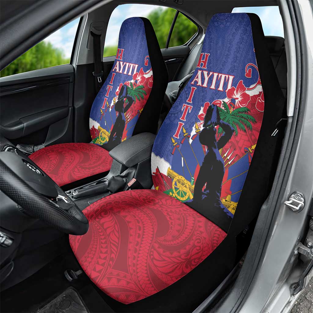 Haiti Le Marron Inconnu Car Seat Cover Dashiki Mix Polynesian Pattern