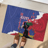 Haiti Le Marron Inconnu Rubber Doormat Dashiki Mix Polynesian Pattern