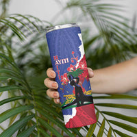 Personalised Haiti Le Marron Inconnu Skinny Tumbler Dashiki Mix Polynesian Pattern
