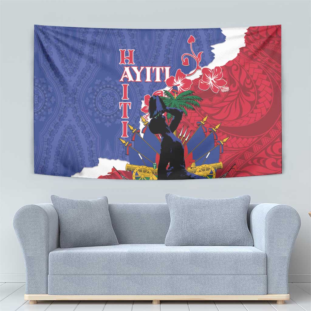 Haiti Le Marron Inconnu Tapestry Dashiki Mix Polynesian Pattern LT01 - Polynesian Pride