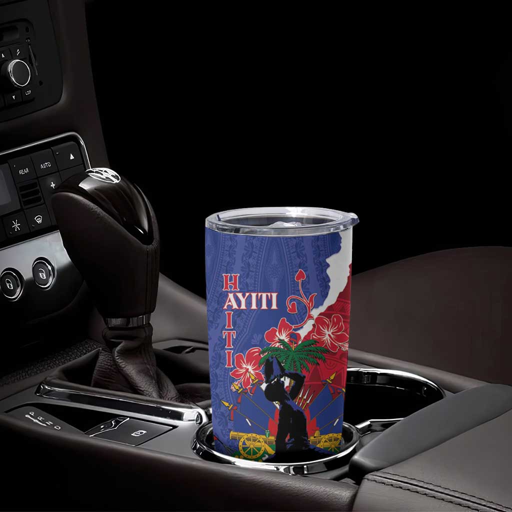 Personalised Haiti Le Marron Inconnu Tumbler Cup Dashiki Mix Polynesian Pattern