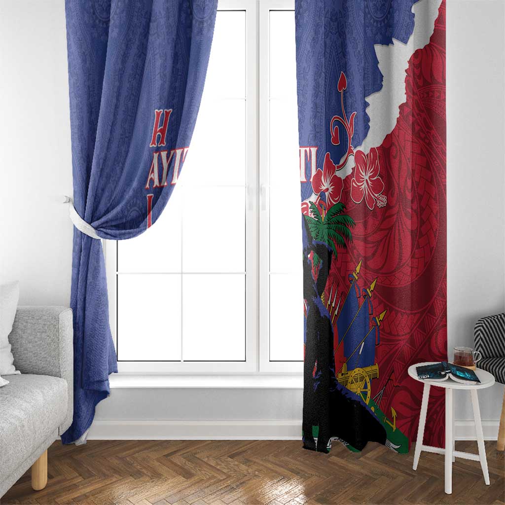 Haiti Le Marron Inconnu Window Curtain Dashiki Mix Polynesian Pattern