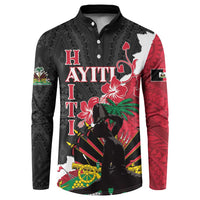 Personalised Ayiti Neg Marron Button Sweatshirt Dashiki Mix Polynesian Pattern LT01 Black - Polynesian Pride