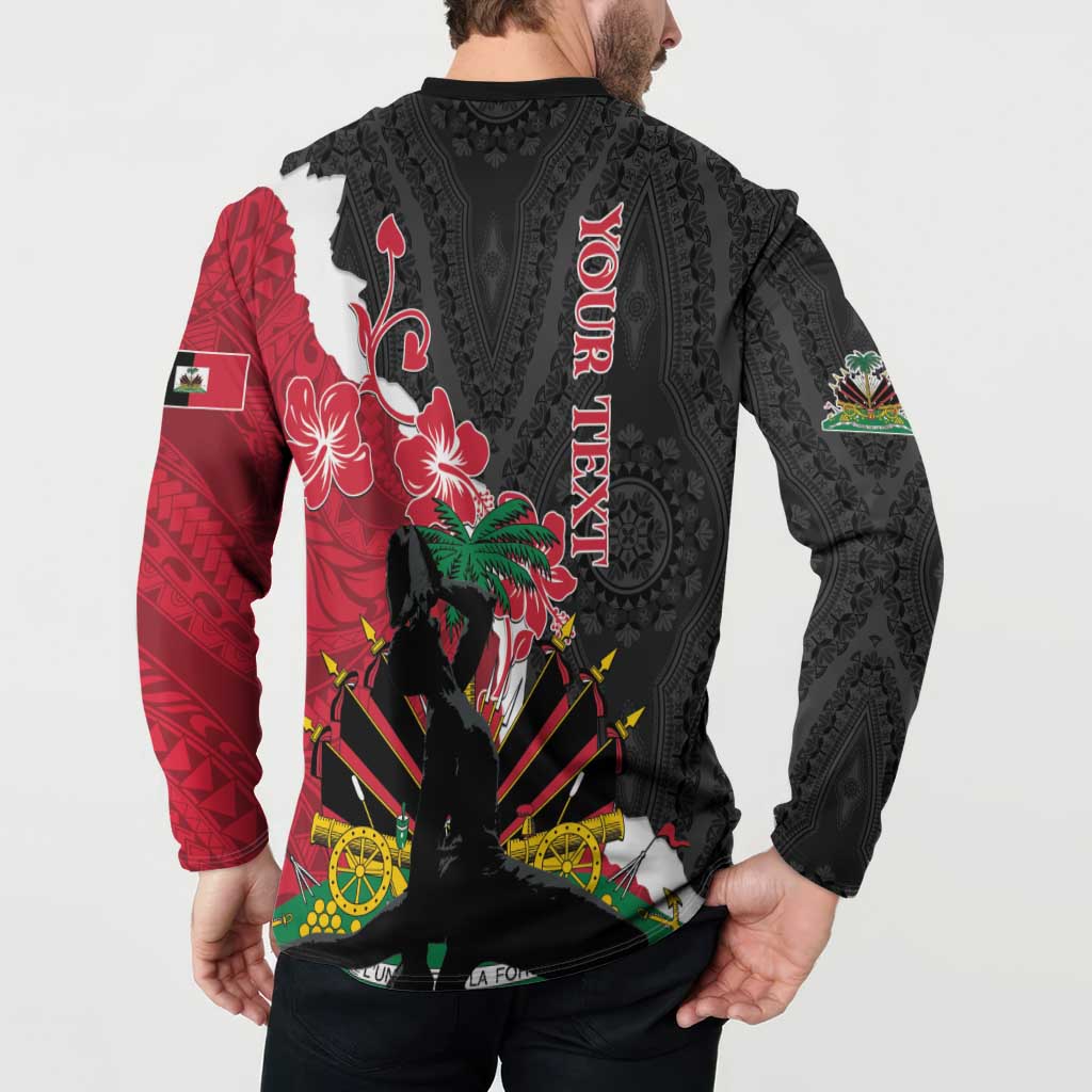 Personalised Ayiti Neg Marron Button Sweatshirt Dashiki Mix Polynesian Pattern LT01 - Polynesian Pride