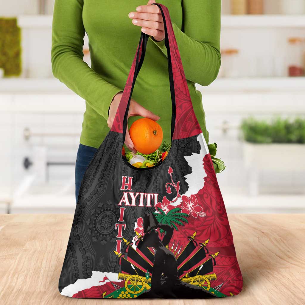 Ayiti Neg Marron Grocery Bag Dashiki Mix Polynesian Pattern