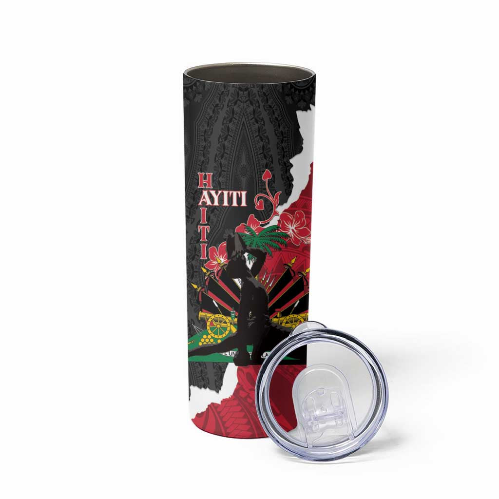 Personalised Ayiti Neg Marron Skinny Tumbler Dashiki Mix Polynesian Pattern