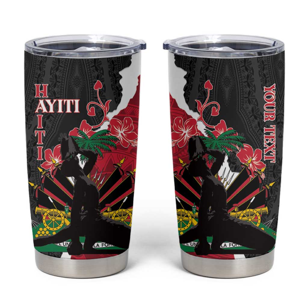 Personalised Ayiti Neg Marron Tumbler Cup Dashiki Mix Polynesian Pattern