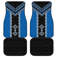 Blue Niho Taniwha Mix Poutama Car Mats Unique Taniko Aotearoa