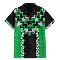 Green Niho Taniwha Mix Poutama Family Matching Mermaid Dress and Hawaiian Shirt Unique Taniko Aotearoa