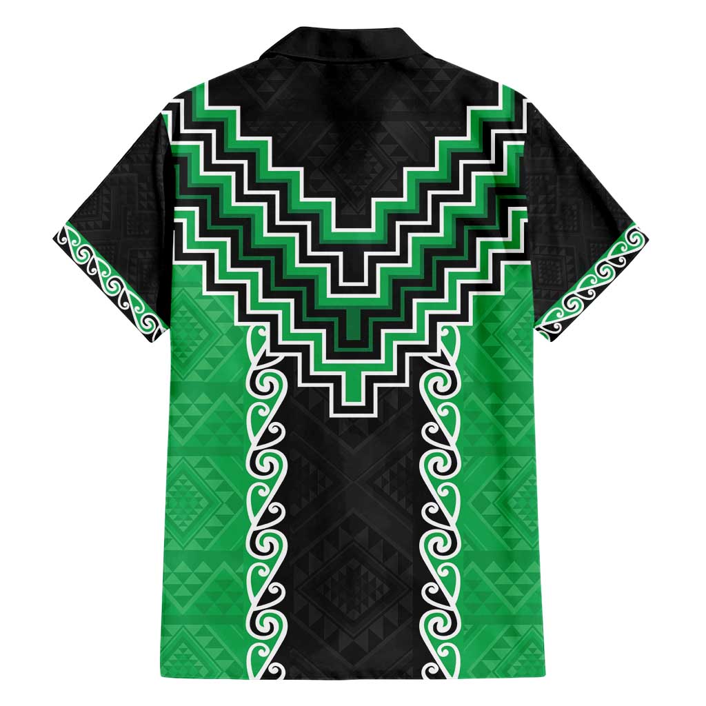 Green Niho Taniwha Mix Poutama Hawaiian Shirt Unique Taniko Aotearoa