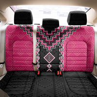 Pink Niho Taniwha Mix Poutama Back Car Seat Cover Unique Taniko Aotearoa