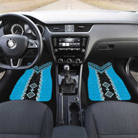 Sky Blue Niho Taniwha Mix Poutama Car Mats Unique Taniko Aotearoa