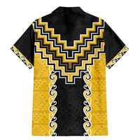 Yellow Niho Taniwha Mix Poutama Family Matching Mermaid Dress and Hawaiian Shirt Unique Taniko Aotearoa