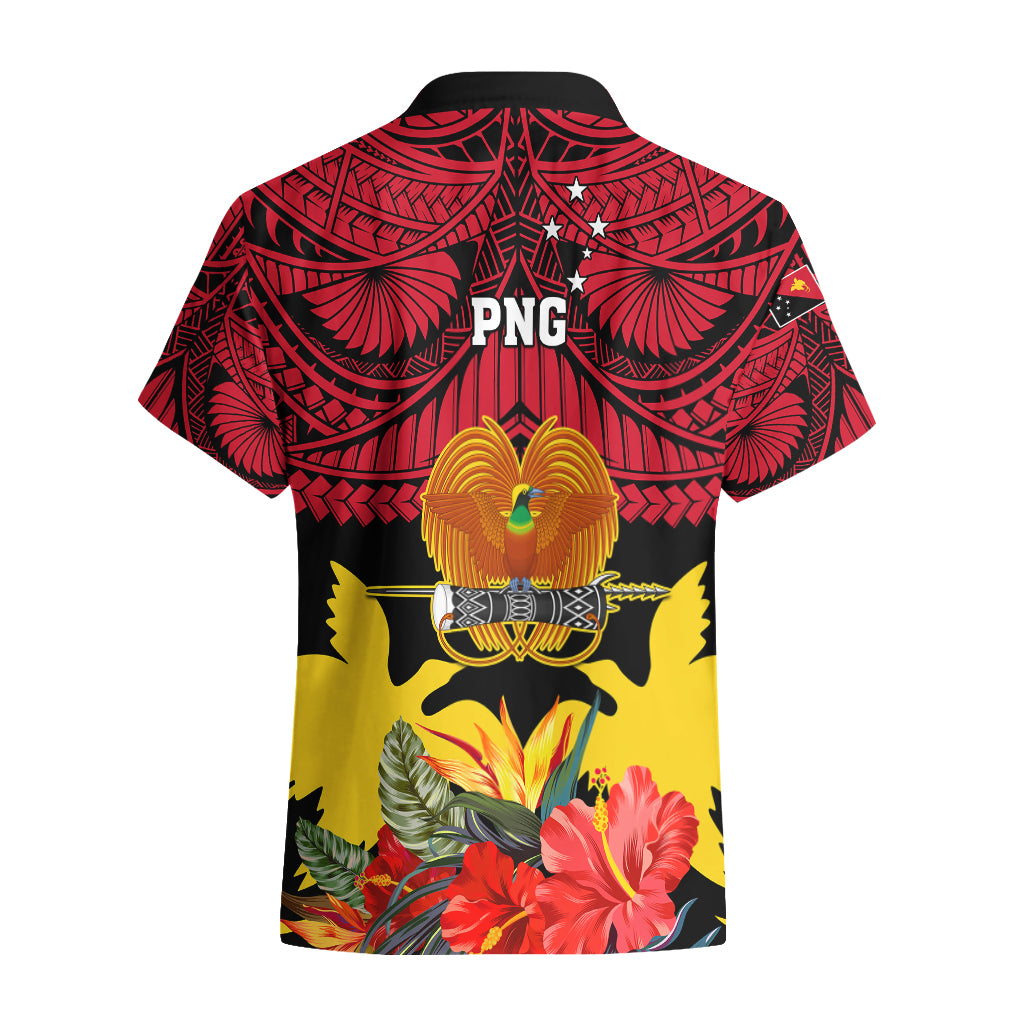 Papua New Guinea Hawaiian Shirt Bird Of Paradise Mix Polynesian Pattern LT01 - Polynesian Pride