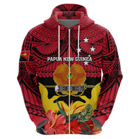 Papua New Guinea Hoodie Bird Of Paradise Mix Polynesian Pattern LT01 - Polynesian Pride