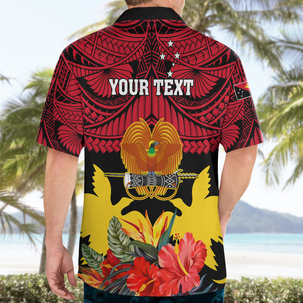 Personalised Papua New Guinea Hawaiian Shirt Bird Of Paradise Mix Polynesian Pattern LT01 - Polynesian Pride