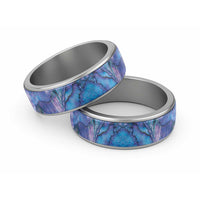 Lilac Paua Shell Pattern Unique Classic Ring - Polynesian Pride