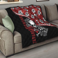 Hawaii Halloween Quilt Hibiscus Skull Kakau Pattern LT01 - Polynesian Pride