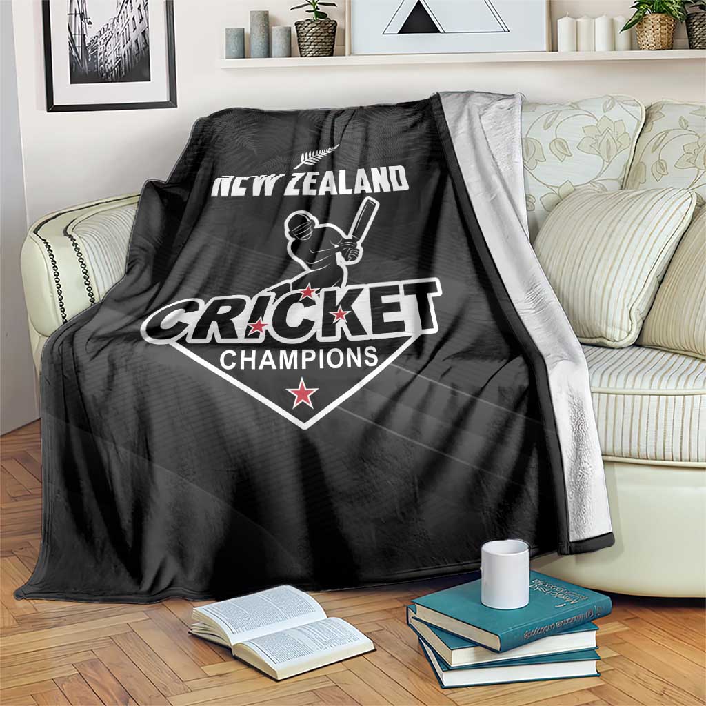 New Zealand Cricket Blanket Aotearoa Black Cap Come On