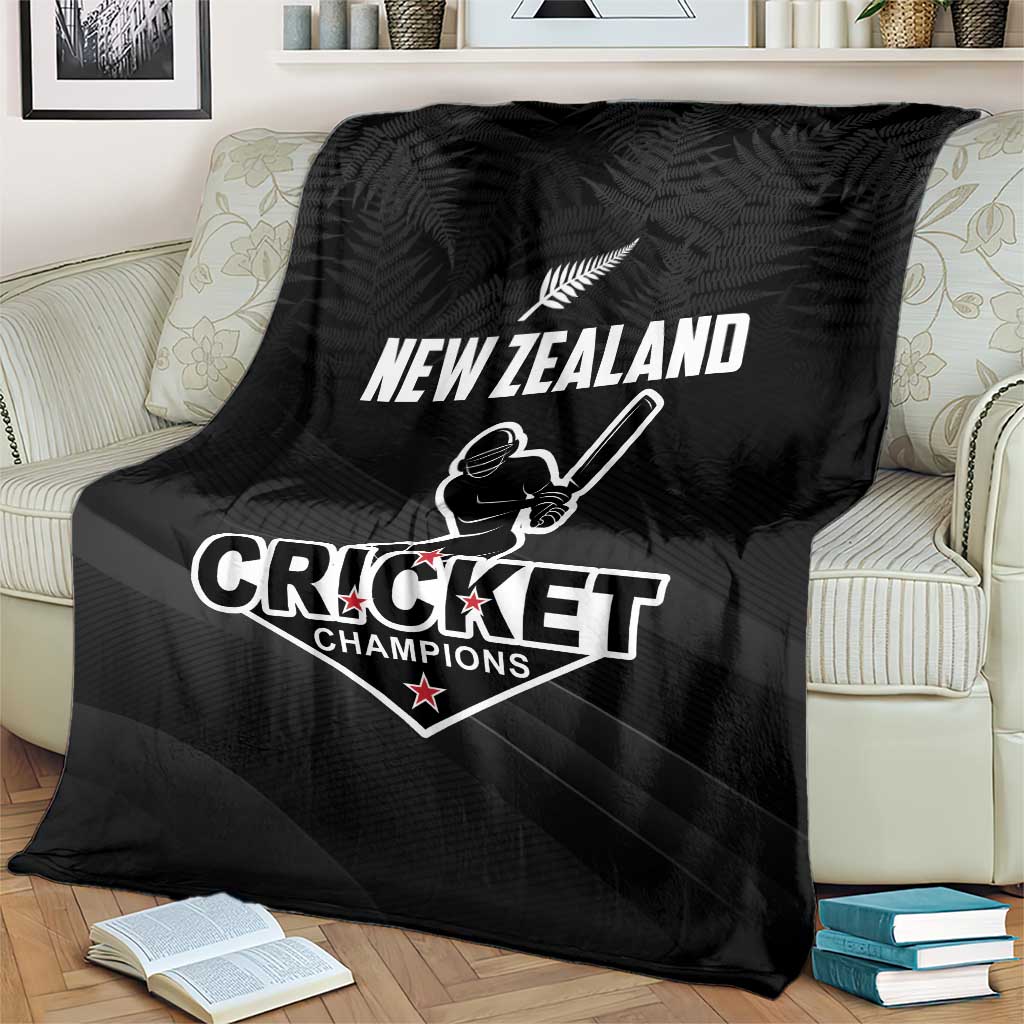 New Zealand Cricket Blanket Aotearoa Black Cap Come On