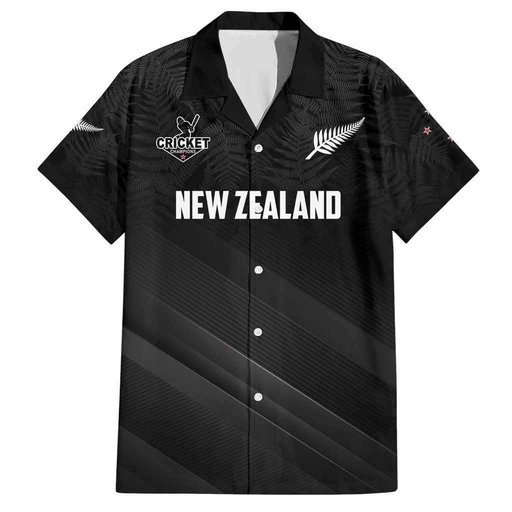 Custom New Zealand Cricket Family Matching Short Sleeve Bodycon Dress and Hawaiian Shirt Aotearoa Black Cap Come On