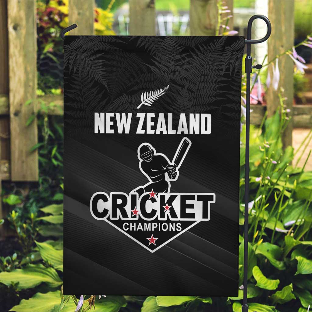New Zealand Cricket Garden Flag Aotearoa Black Cap Come On