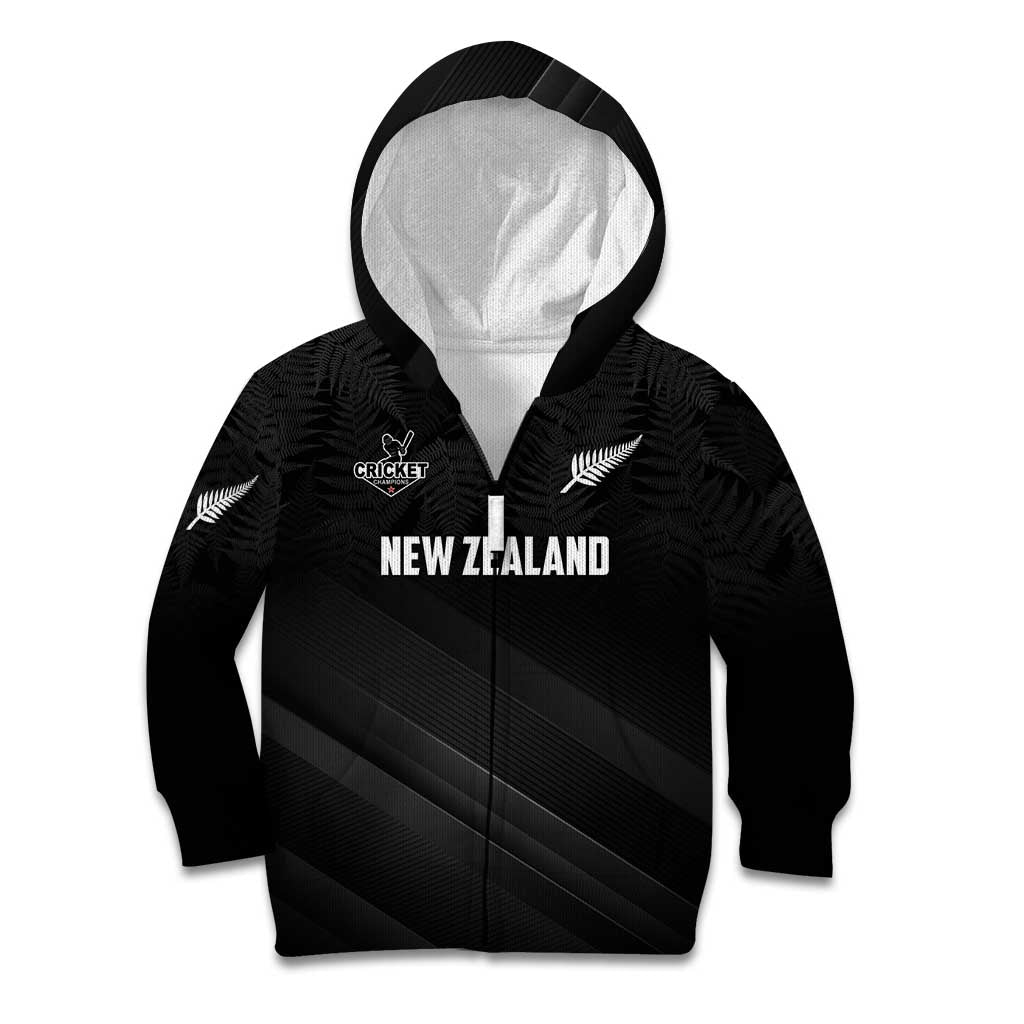 Custom New Zealand Cricket Kid Hoodie Aotearoa Black Cap Come On