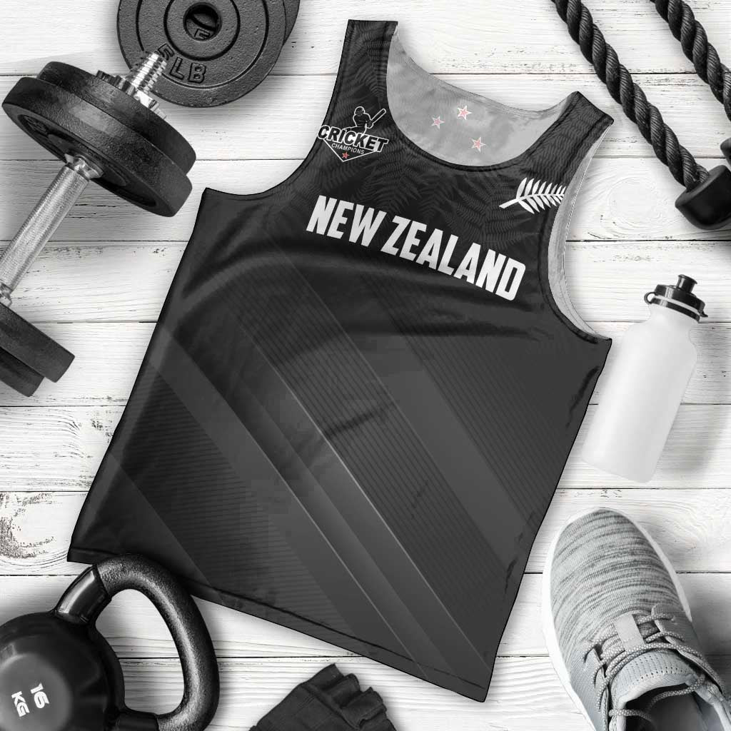 Custom New Zealand Cricket Men Tank Top Aotearoa Black Cap Come On LT01 - Polynesian Pride