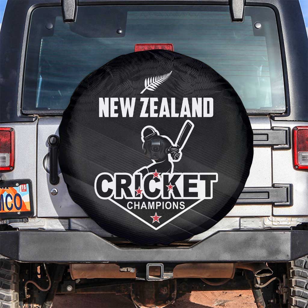 New Zealand Cricket Spare Tire Cover Aotearoa Black Cap Come On LT01 Black - Polynesian Pride