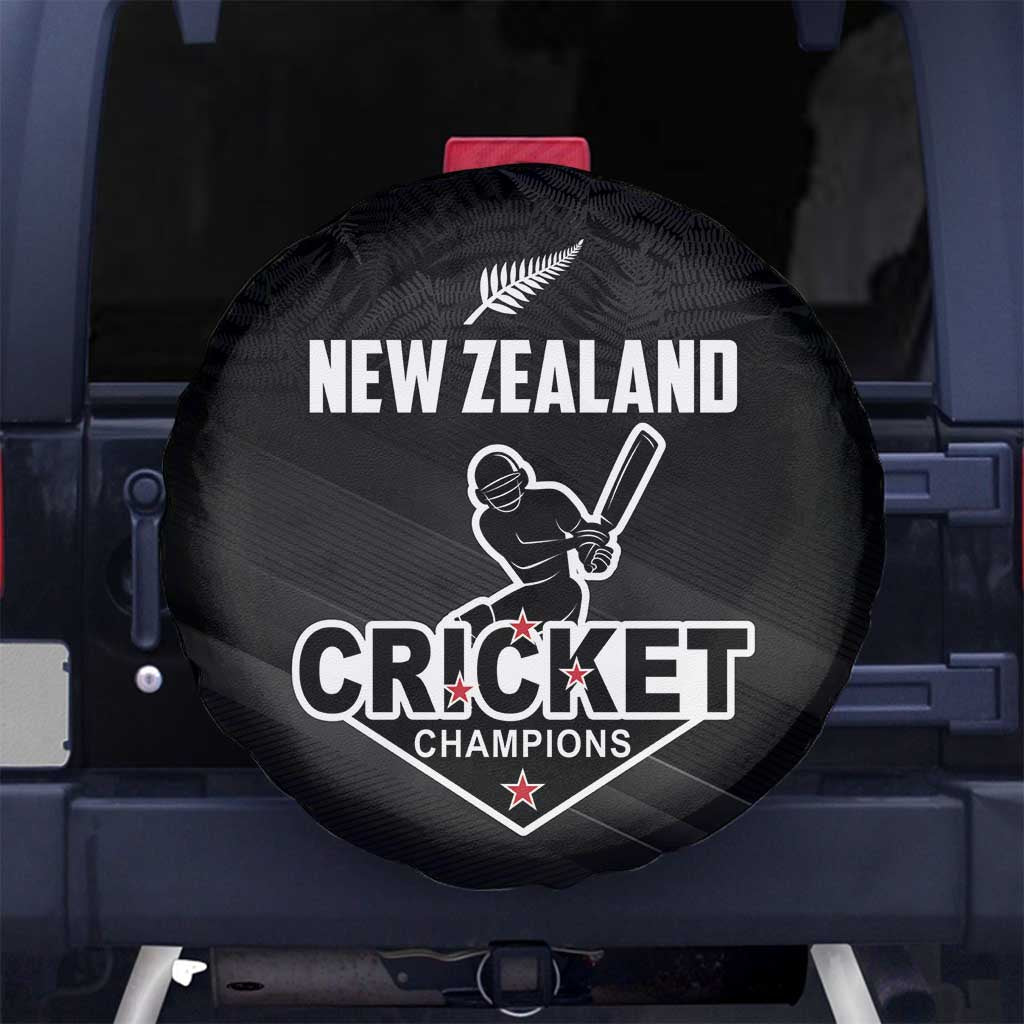 New Zealand Cricket Spare Tire Cover Aotearoa Black Cap Come On LT01 No hole Black - Polynesian Pride