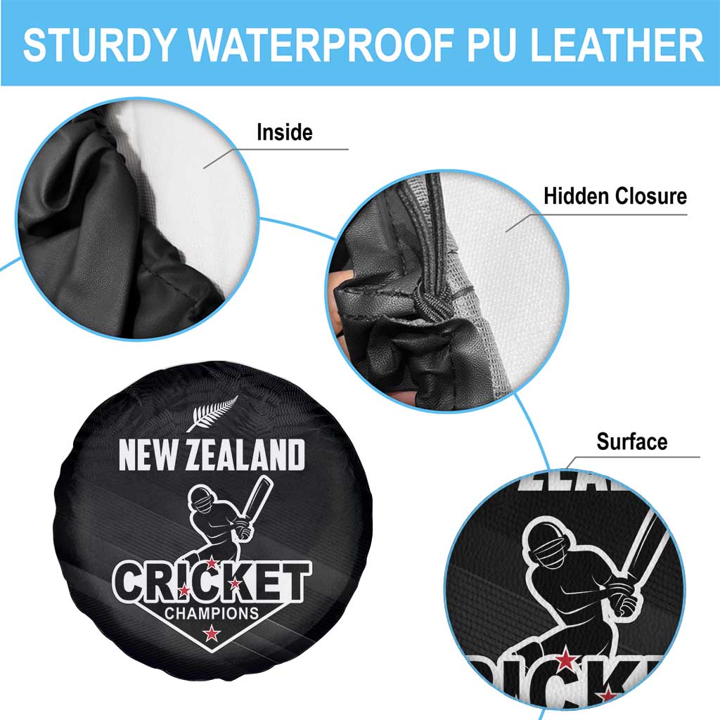 New Zealand Cricket Spare Tire Cover Aotearoa Black Cap Come On LT01 - Polynesian Pride