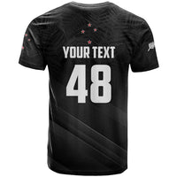 Custom New Zealand Cricket T Shirt Aotearoa Black Cap Come On