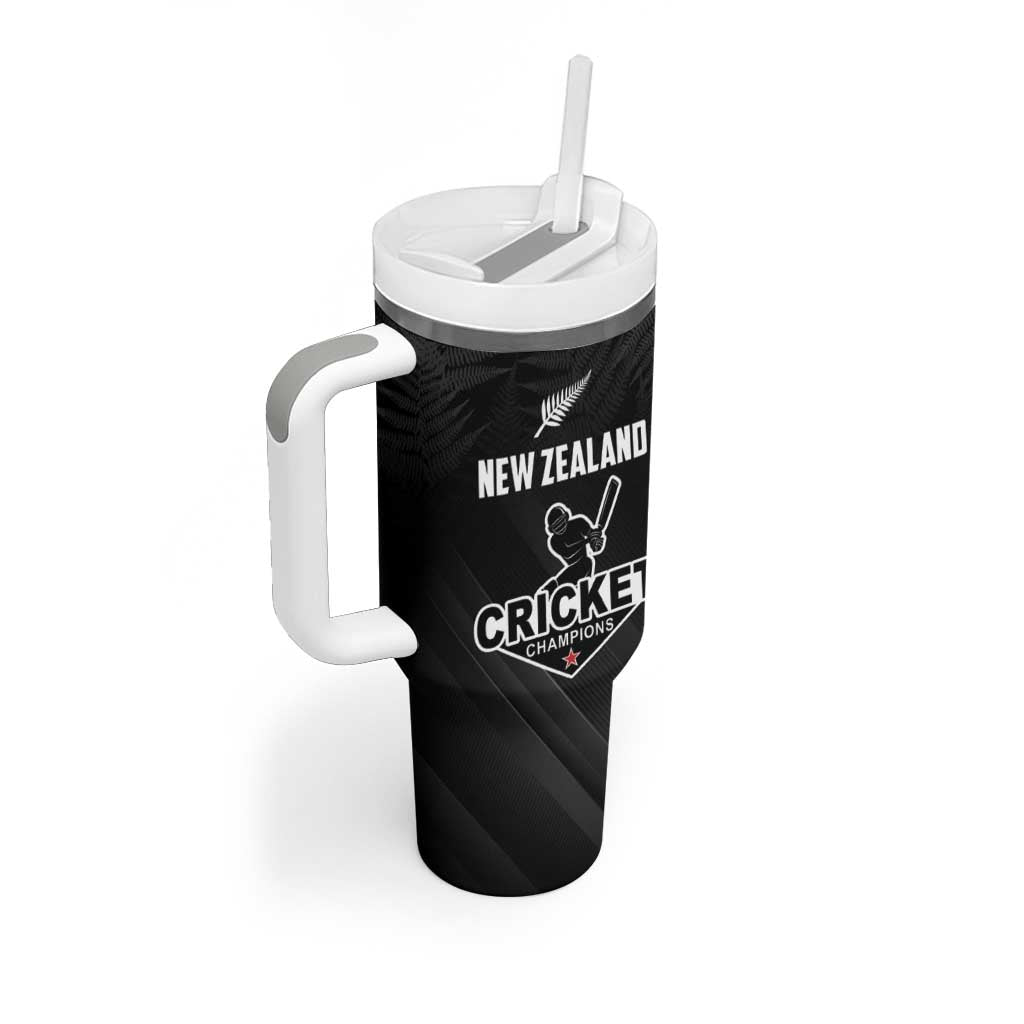 Custom New Zealand Cricket Tumbler With Handle Aotearoa Black Cap Come On