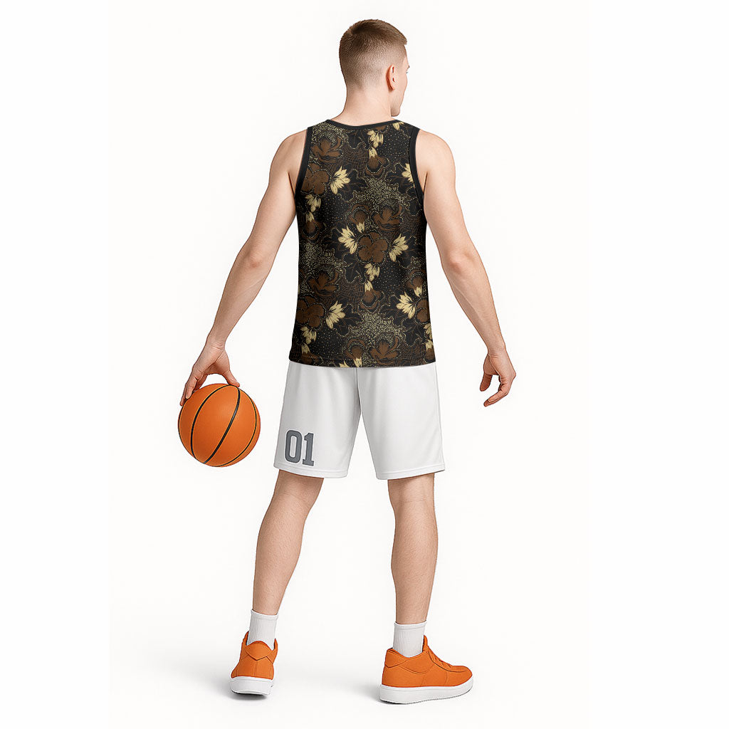 Javanese Batik Semen Basketball Jersey Indonesian Traditional Pattern
