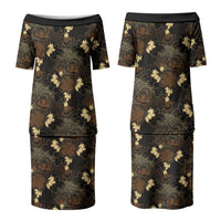 Javanese Batik Semen Couples Matching Puletasi and Hawaiian Shirt Indonesian Traditional Pattern LT01 - Polynesian Pride
