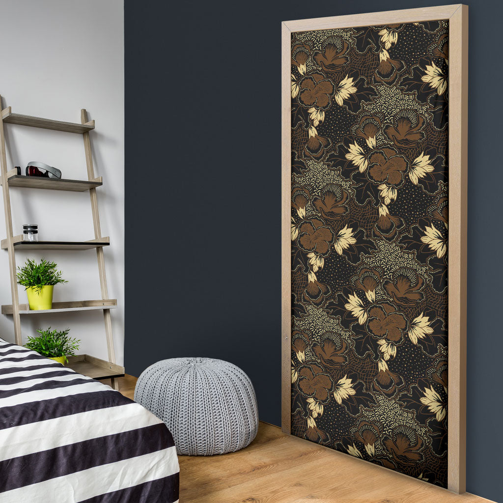 Javanese Batik Semen Door Cover Indonesian Traditional Pattern