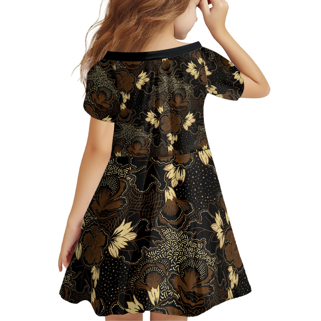 Javanese Batik Semen Family Matching Off Shoulder Maxi Dress and Hawaiian Shirt Indonesian Traditional Pattern