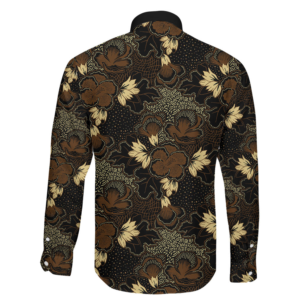 Javanese Batik Semen Family Matching Off Shoulder Short Dress and Hawaiian Shirt Indonesian Traditional Pattern