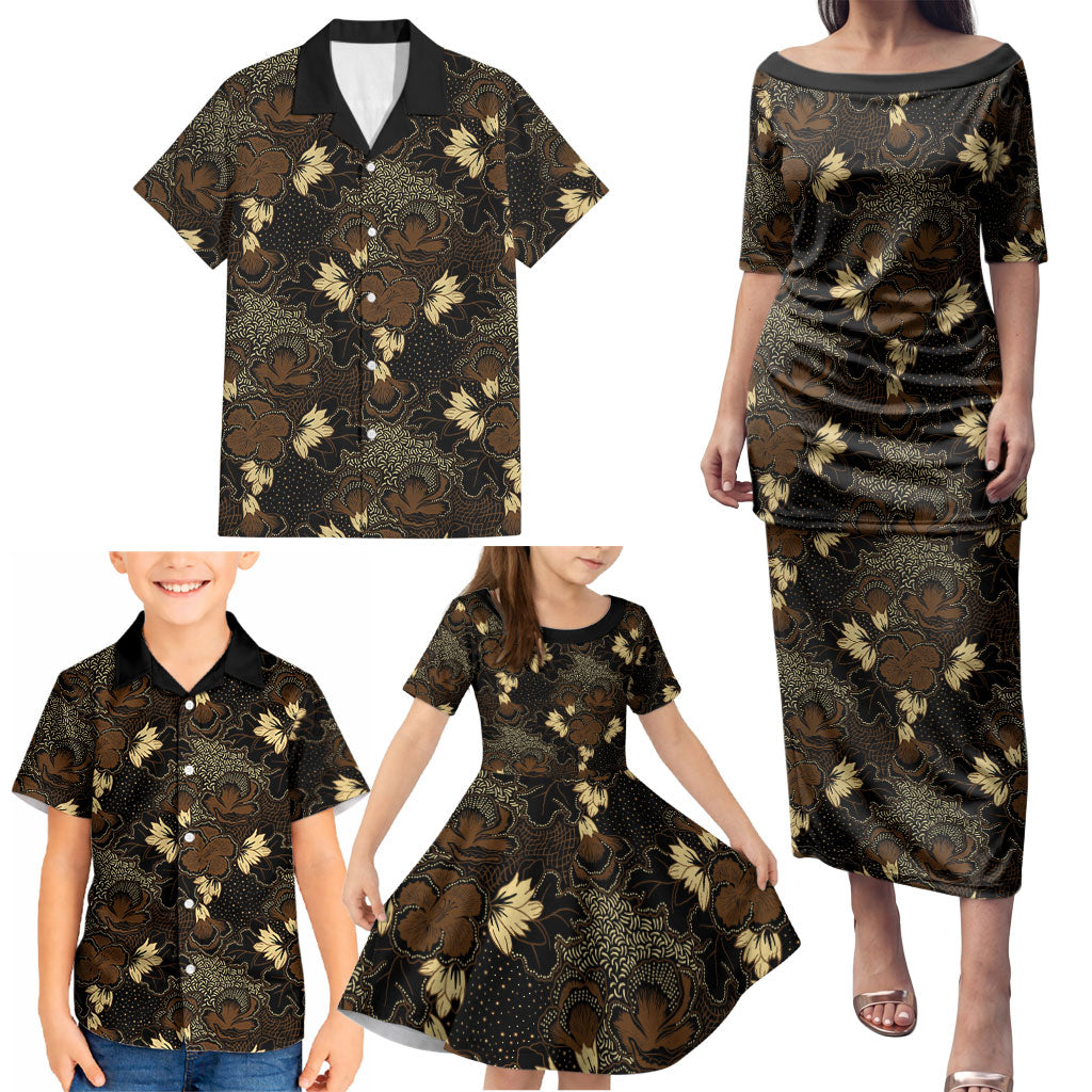 Javanese Batik Semen Family Matching Puletasi and Hawaiian Shirt Indonesian Traditional Pattern LT01 - Polynesian Pride