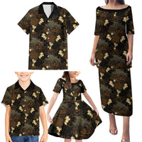 Javanese Batik Semen Family Matching Puletasi and Hawaiian Shirt Indonesian Traditional Pattern