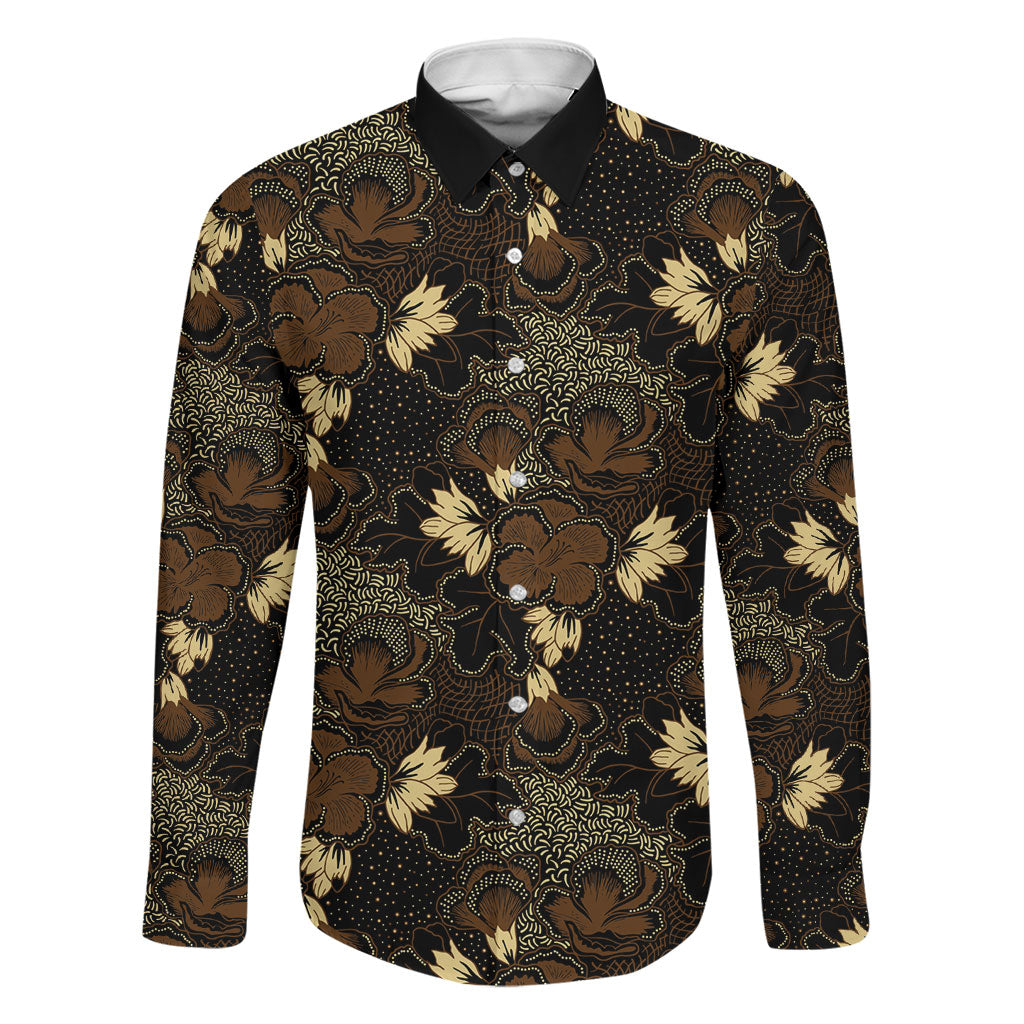 Javanese Batik Semen Family Matching Short Sleeve Bodycon Dress and Hawaiian Shirt Indonesian Traditional Pattern