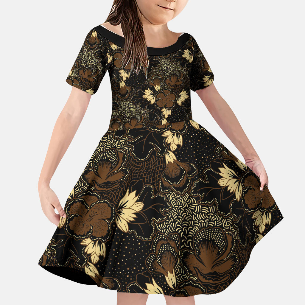 Javanese Batik Semen Family Matching Summer Maxi Dress and Hawaiian Shirt Indonesian Traditional Pattern