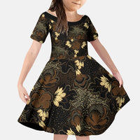 Javanese Batik Semen Family Matching Summer Maxi Dress and Hawaiian Shirt Indonesian Traditional Pattern