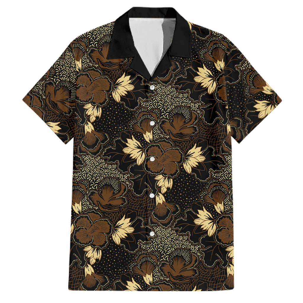 Javanese Batik Semen Family Matching Summer Maxi Dress and Hawaiian Shirt Indonesian Traditional Pattern