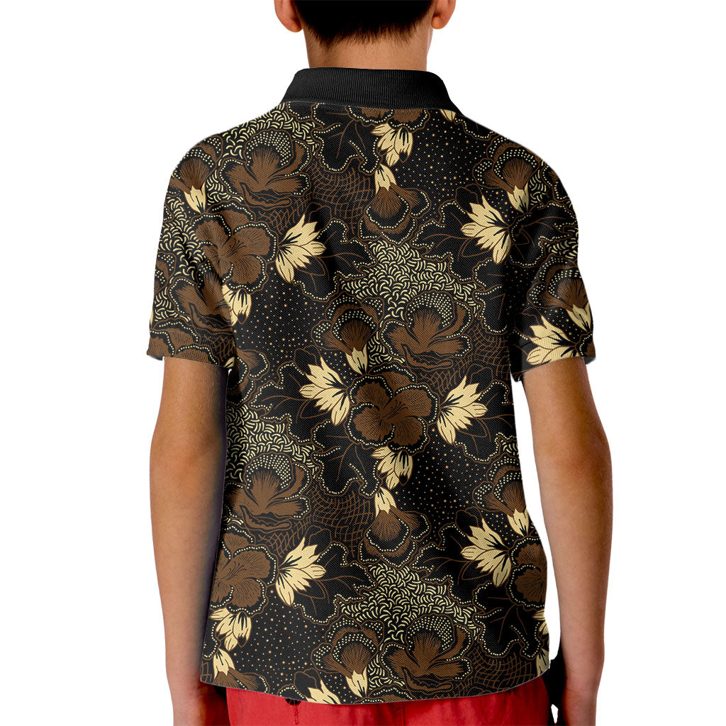Javanese Batik Semen Kid Polo Shirt Indonesian Traditional Pattern