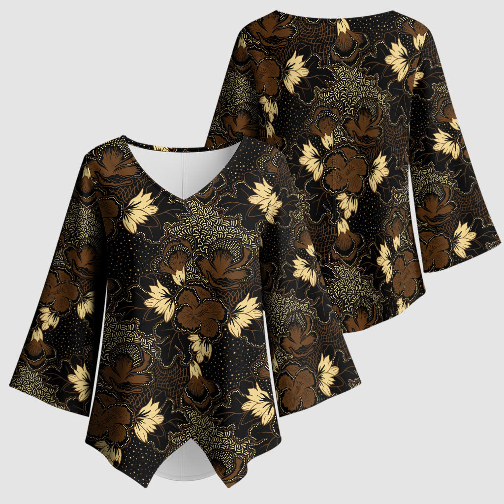 Javanese Batik Semen Kimono Sleeve Blouse Indonesian Traditional Pattern