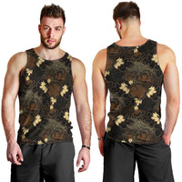 Javanese Batik Semen Men Tank Top Indonesian Traditional Pattern