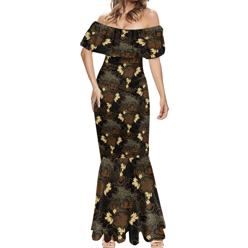 Javanese Batik Semen Mermaid Dress Indonesian Traditional Pattern