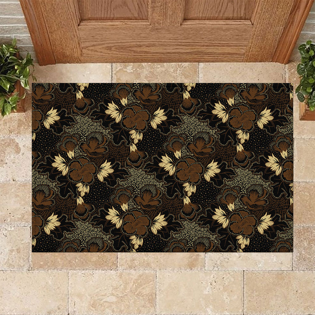 Javanese Batik Semen Rubber Doormat Indonesian Traditional Pattern